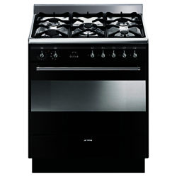 Smeg SUK81MBL8 Dual Fuel Range Cooker, Black